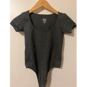 Urban Outfitters Gray Scoop Neck Bodysuit